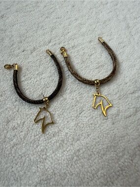 Set of Two Horse Charm Bracelets